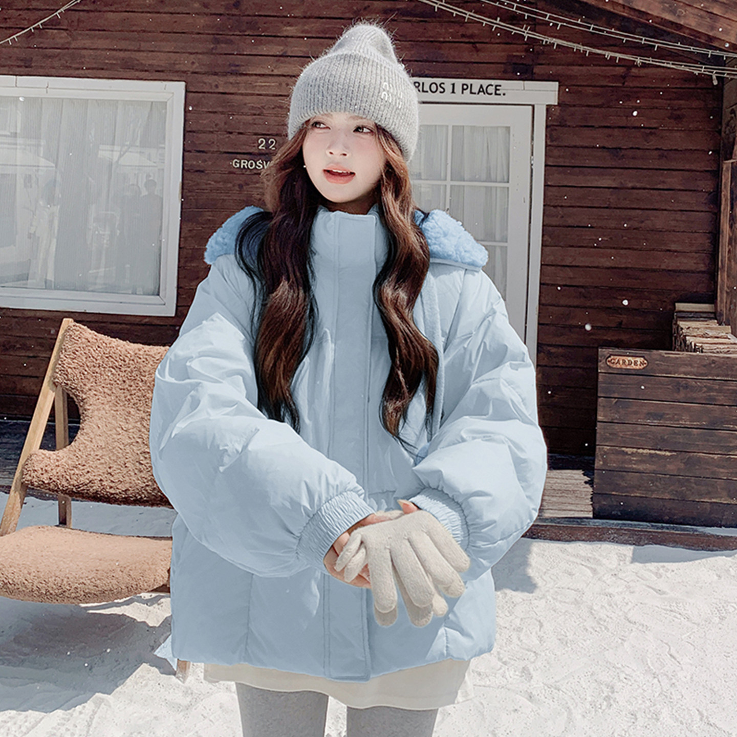 大码胖mm甜美可爱毛领连帽棉服女冬季宽松面包服加厚保暖棉衣外套,淘宝优惠券,粉丝福利购,淘宝优惠卷