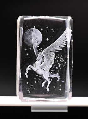 水晶立方体3d激光内雕书桌茶几办公桌摆件节日送礼毕业礼物开学礼