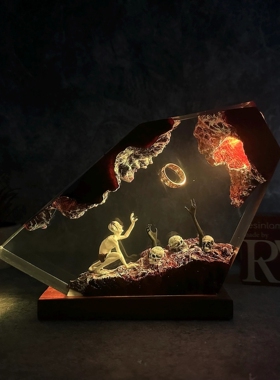 指环王咕噜魔戒滴胶夜灯手工树脂微景观摆件霍比特人周边创意礼物