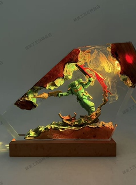手作战锤40000Warhammer 40k星际战士极限战士树脂小夜灯氛围灯