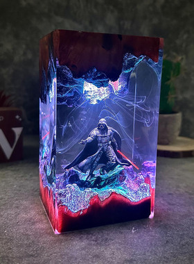 手作星球大战黑武士树脂小夜灯氛围灯创意桌面摆件送男朋友的礼物
