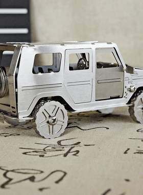新研发不锈钢切割金属大G奔驰吉普汽车模型摆件孩子礼物SMG50