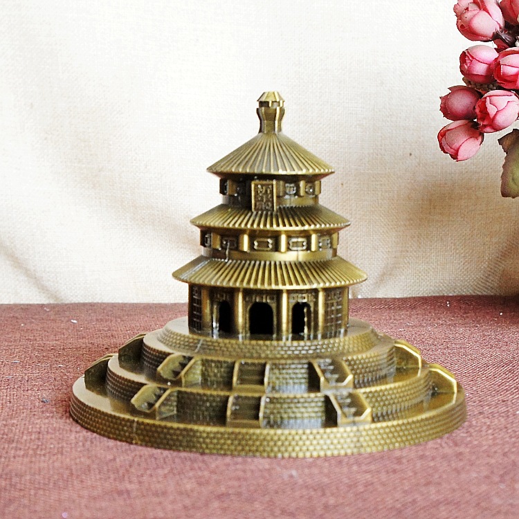 建筑模型北京天坛祈年殿模型工艺品办公室礼物摆件家居桌面装饰品 - 图1