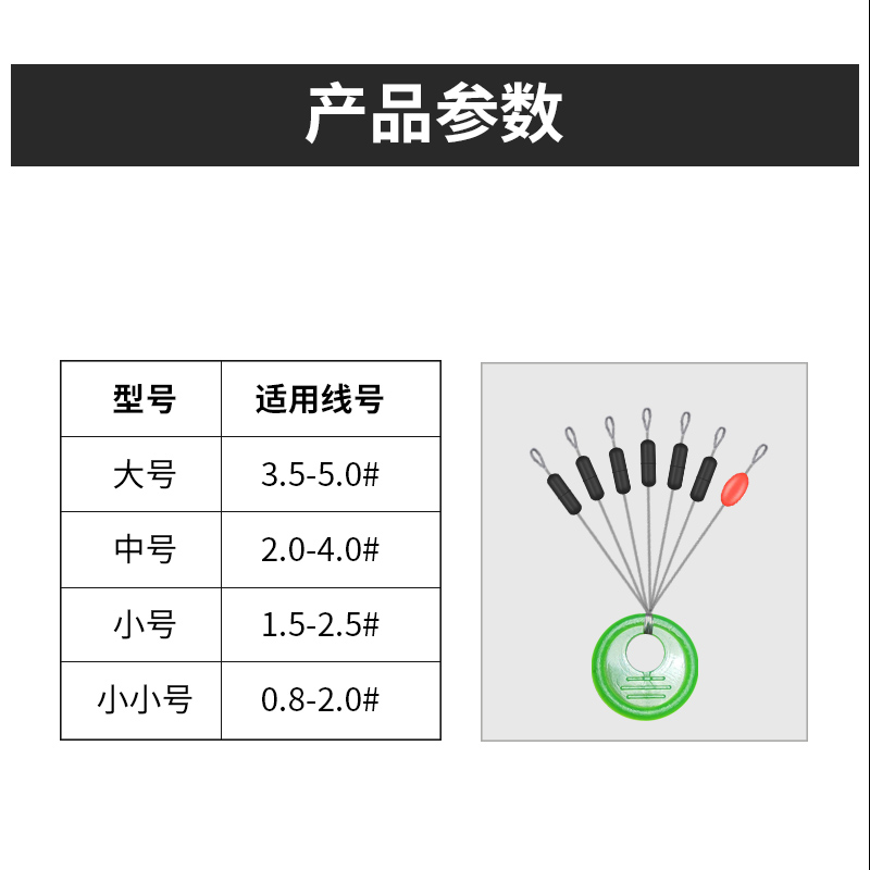 钓鱼超紧硅胶太空豆特级优质橡胶100组散装橄榄形型渔具小号配件 - 图2