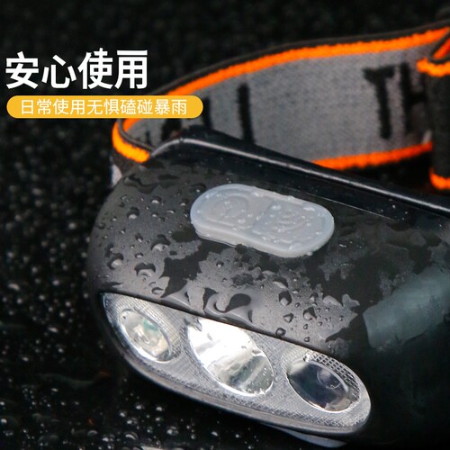 LED头灯可充电头戴式强光感应特亮手电筒小型便携式夜钓鱼灯 - 图0