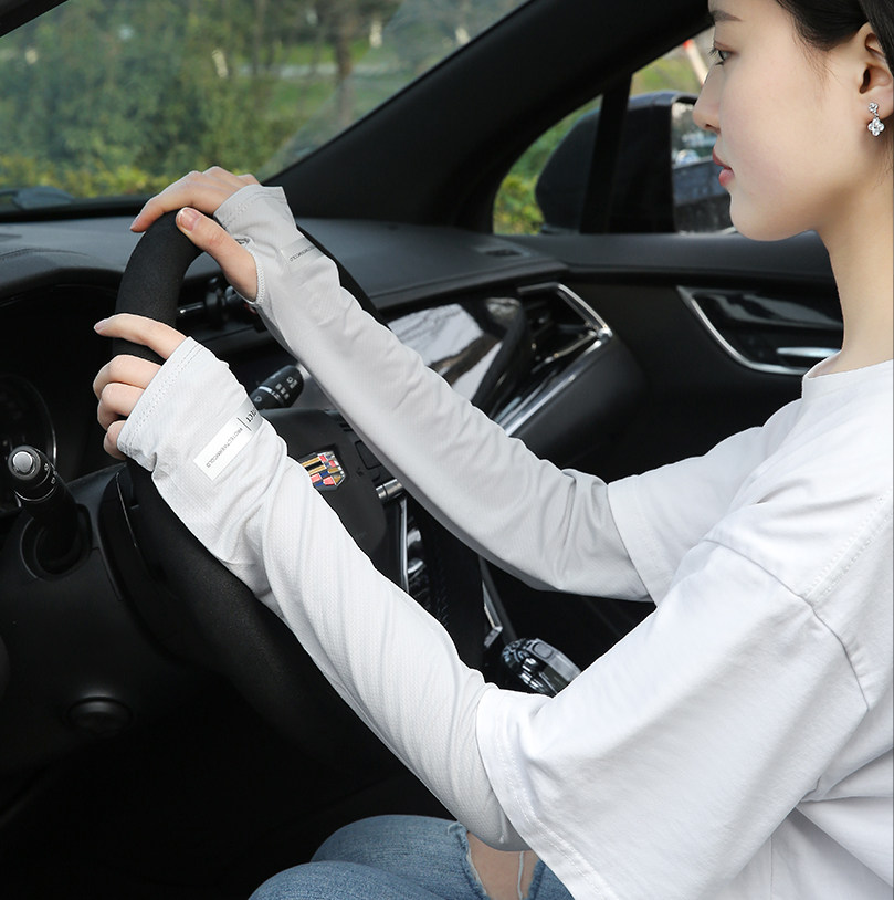 男士冰丝加长加宽冰袖夏季大码宽松防晒袖套套袖手臂护袖