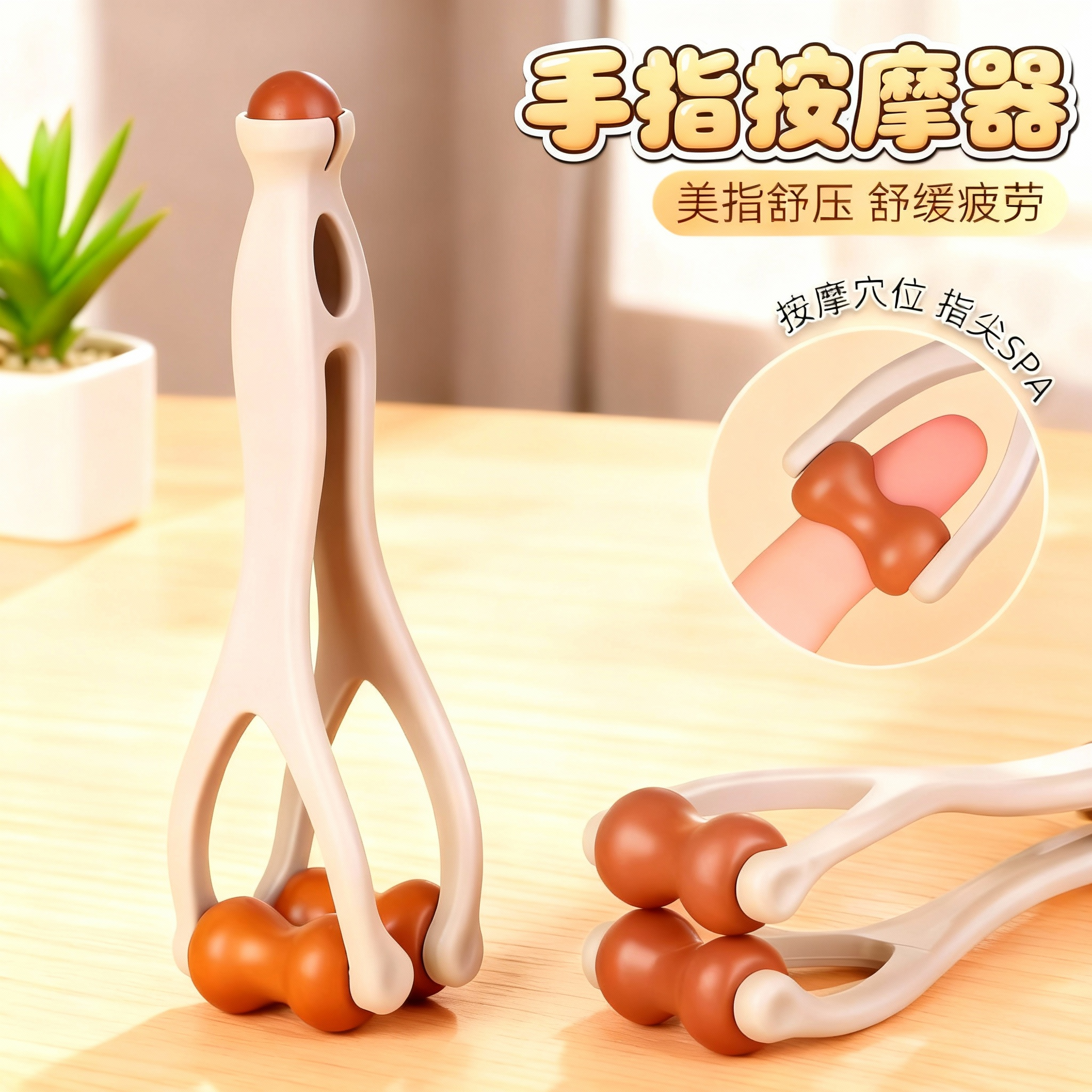手指按摩器实木质滚轮美指舒压舒缓疲劳关节按摩器材关节放松神器,淘宝优惠券,粉丝福利购,淘宝优惠卷