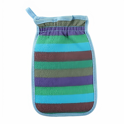 彩虹条搓澡巾男女双面搓背洗澡巾沐浴手套搓灰粗砂洗澡神器 - 图3