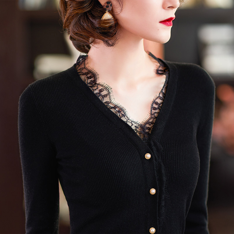 尘颜2022秋冬扬子纱超细羊毛沁开衫 尘颜毛针织衫