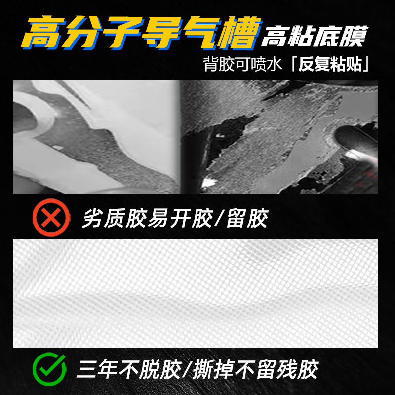 适用于豪爵TR300改装油箱防滑保护贴防磨防水橡胶贴导气槽鱼骨贴 - 图2