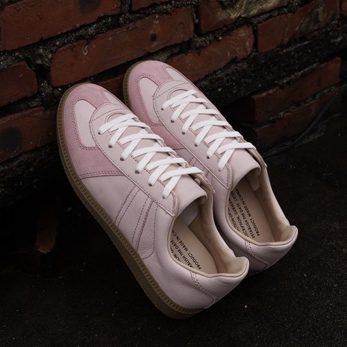 枯骨樱花粉少女系复古ROF德训鞋柔软吸汗男女头层牛皮运动休闲鞋 - 图1