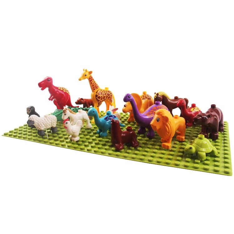 大颗粒动物园拼插积木零件散装配件散件儿童益智拼装塑料玩具