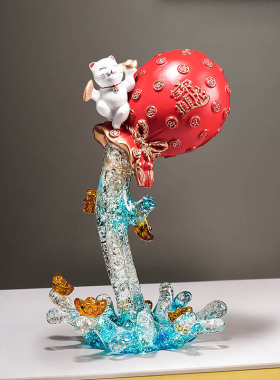 元宝猫福袋装饰摆件开业礼物