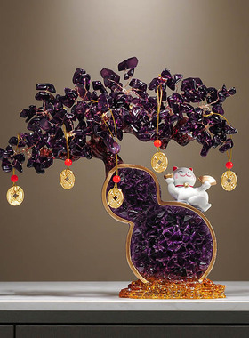 轻奢福禄葫芦摆件发财树装饰