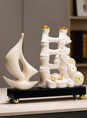 新中式陶瓷好寓意摆件节节高升轻奢客厅酒柜电视柜工艺品装饰摆设