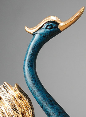 新婚礼物情侣天鹅摆件客厅树脂