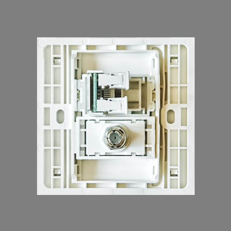 86型电脑电视插座 RJ45网口二合一TV闭路网线网络加普通有线面板 - 图0
