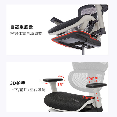八九间人体工学椅子家用可躺电脑椅舒适久坐办公椅护腰升降电竞椅 - 图2