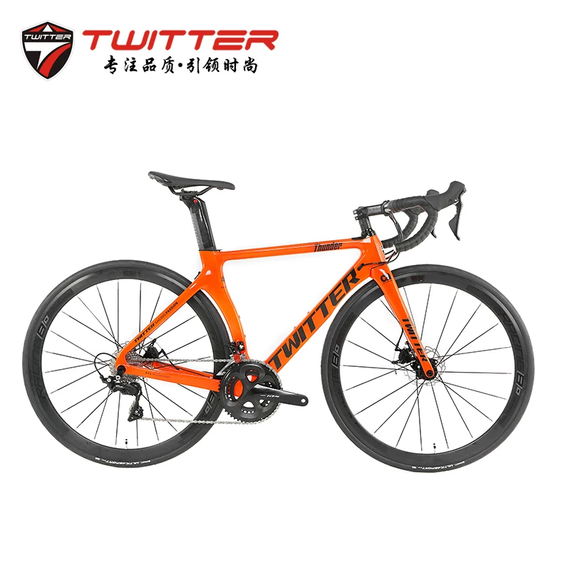 Road bike carbon fibre for men and women, racing car with brake system disc brake, 22 speeds