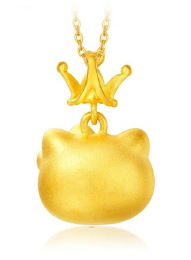 吊坠沙金项链欧币风饰品KT猫