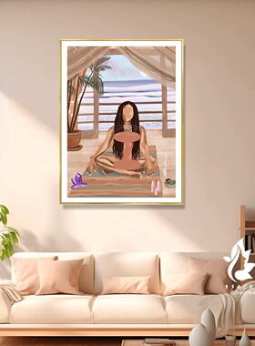 大地之母私密疗愈挂画医美美容院墙壁装饰画月子中心生殖艺术广告