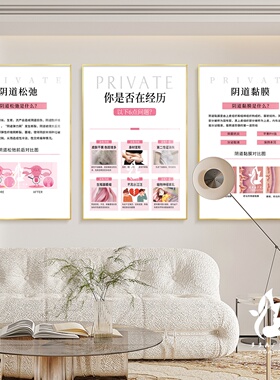 女性生殖系统科普挂画生殖私密美容院月子会所医院墙装饰画照片墙