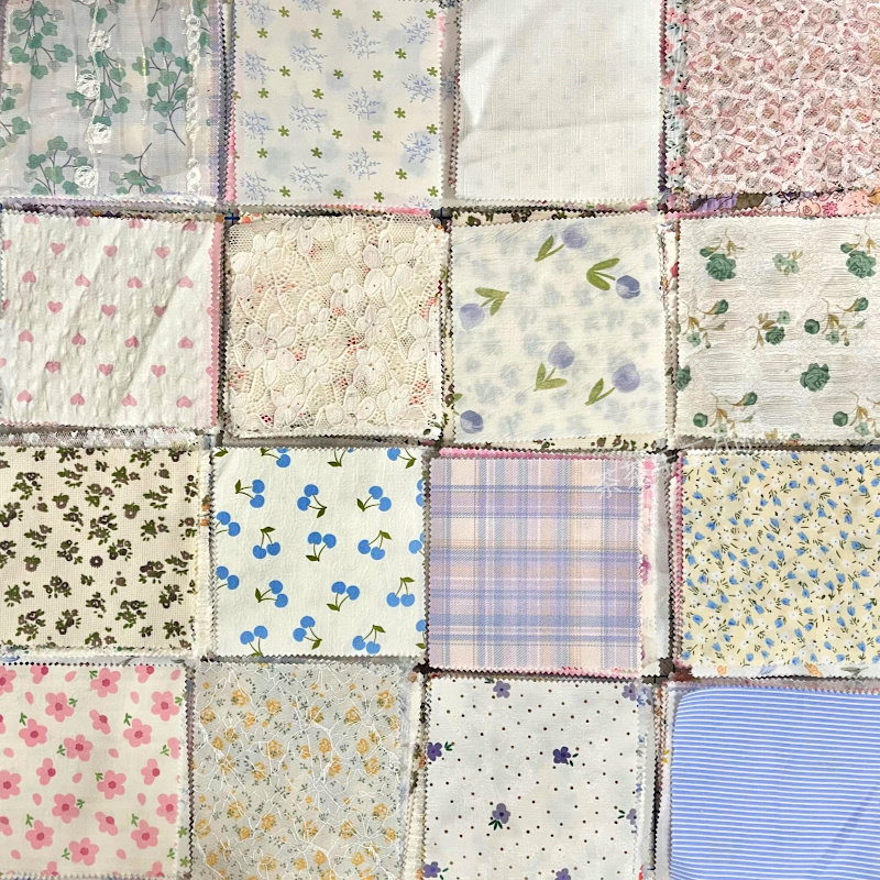 清新田园风碎花纯色小手工diy布艺拼布手机壳手账材料印花面料