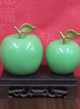 手工彩绘大红铜苹果摆件铜制苹果新年平安圣诞礼品礼物家居装饰