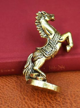 马上有钱黄铜摆件马工艺品家居装饰摆设立马发财中式摆件一件代发