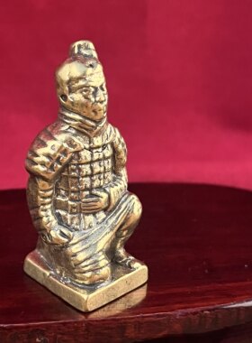黄铜兵马俑招财风水摆件