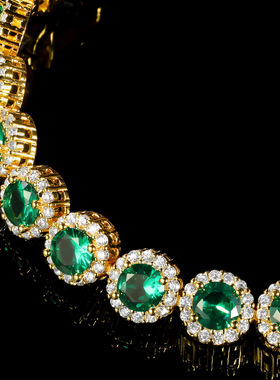 铜镶嵌锆石手链八字扣5mm网球手链亚马逊爆款轻奢潮源头工厂批发