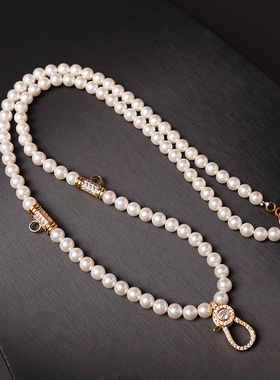 泰伽泰国佛牌链子白珍珠贝项链女三挂佛牌挂链快拆扣毛衣链可打开
