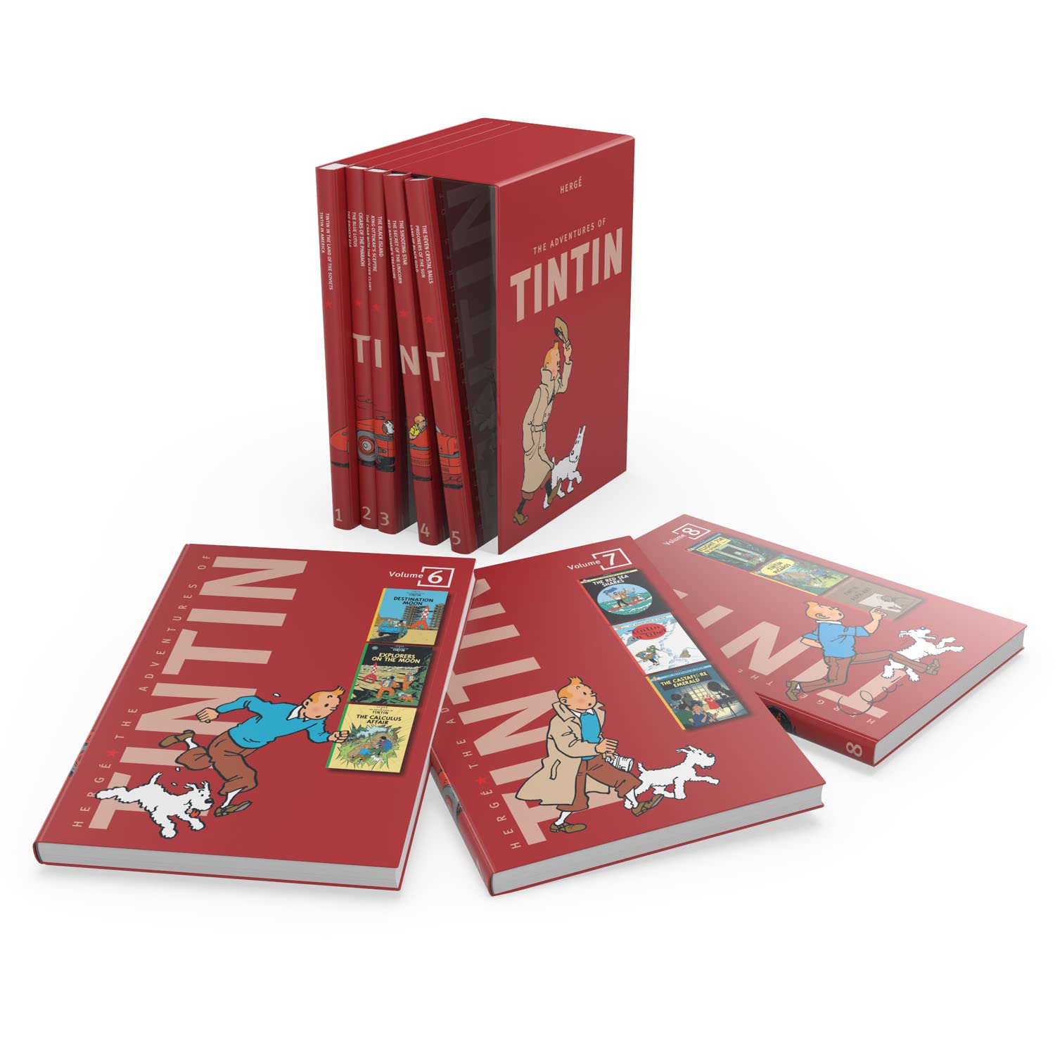 预售 英文原版 丁丁历险记 套装 Tintin Collection The Adventures of Tintin 精装 收藏版 丁丁 1-8全套 8本套装 - 图0