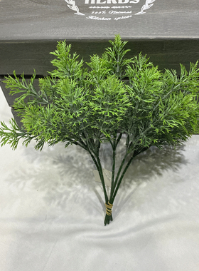 艾叶仿真松针崖柏树枝假花松树盆栽松枝道具干花塑料松树叶子假树