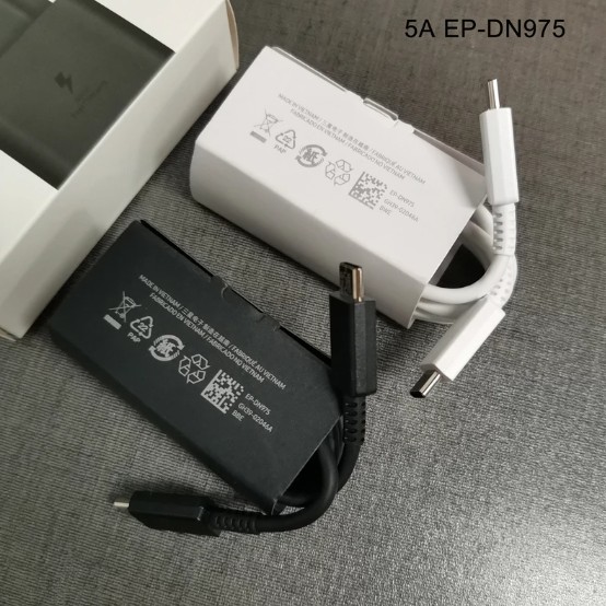 三星45W欧规原装充电器5A双Type C快充线套装Note20U S20Plus