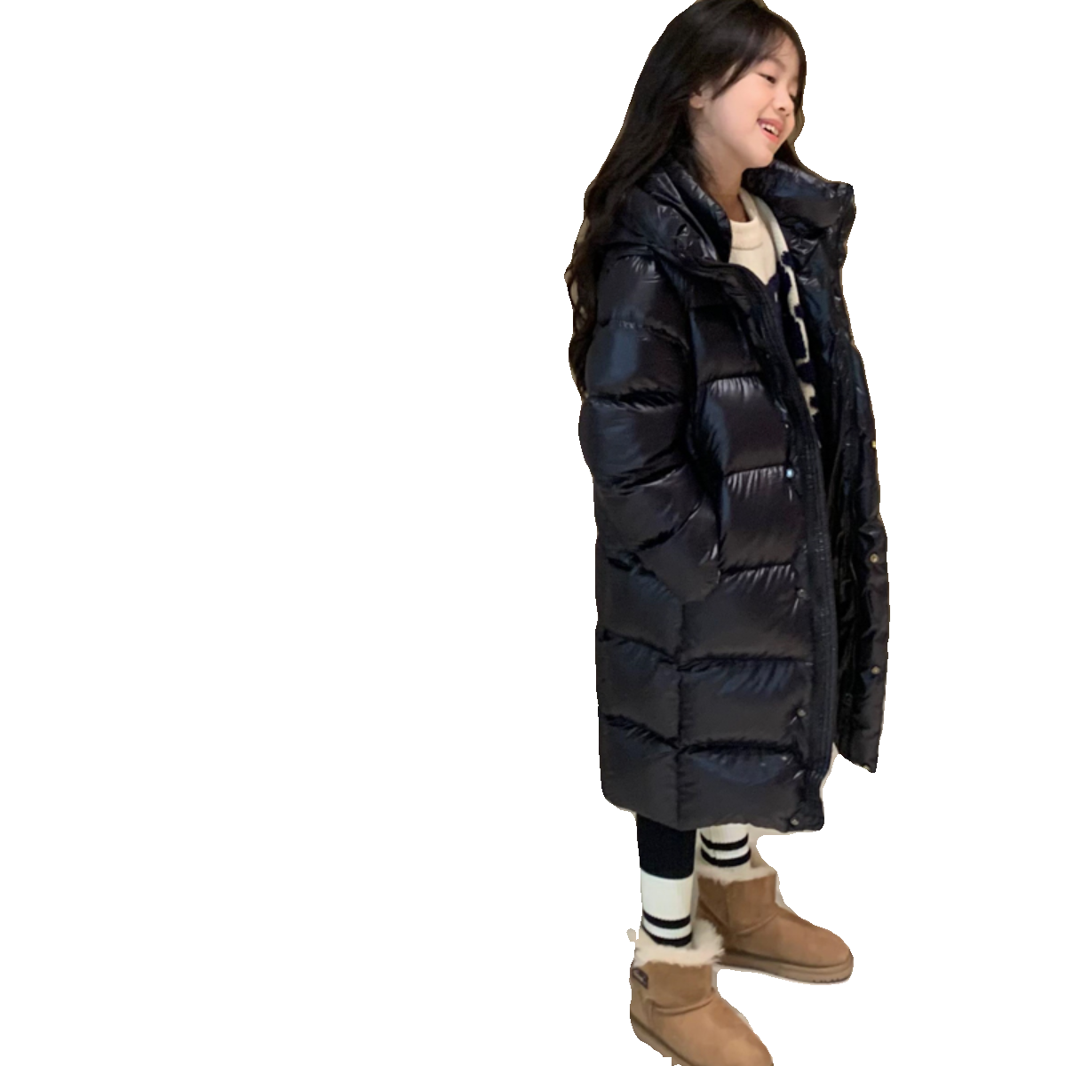 女童冬季长款羽绒服外套2025新款洋气童装加厚外套女孩黑金白鸭绒,淘宝优惠券,粉丝福利购,淘宝优惠卷