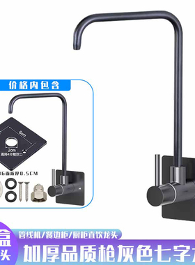 枪灰色入墙2分直饮水龙头