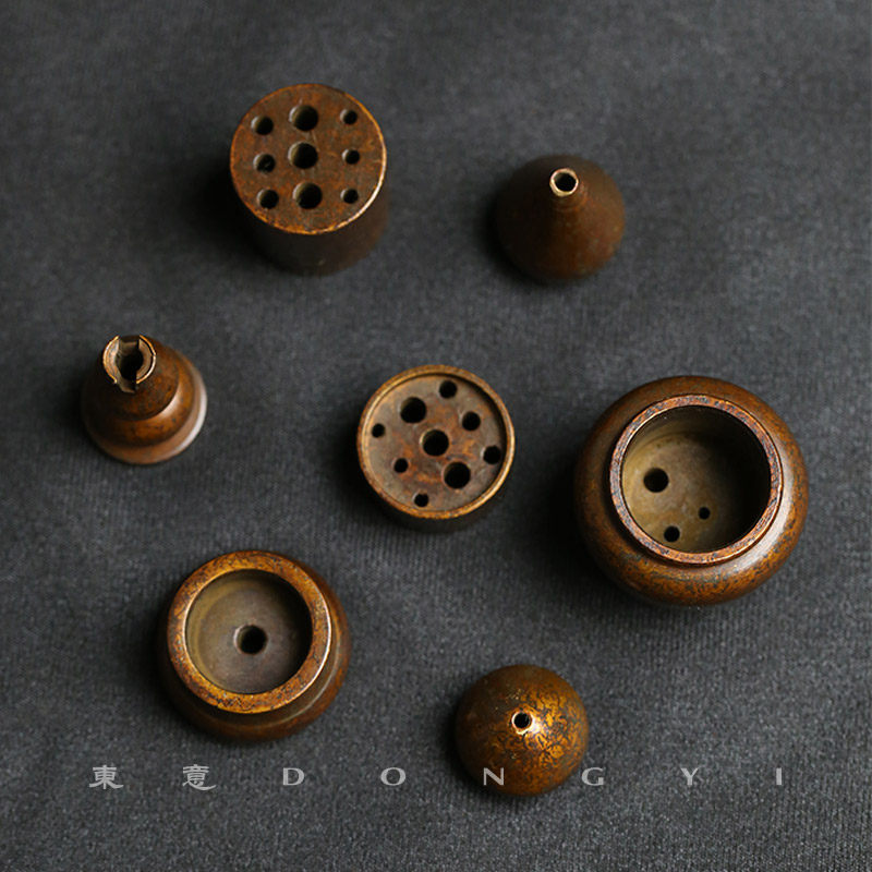 东意文房 中式铜九孔香插线香香座香立底座创意家用简单特色香炉,淘宝优惠券,粉丝福利购,淘宝优惠卷