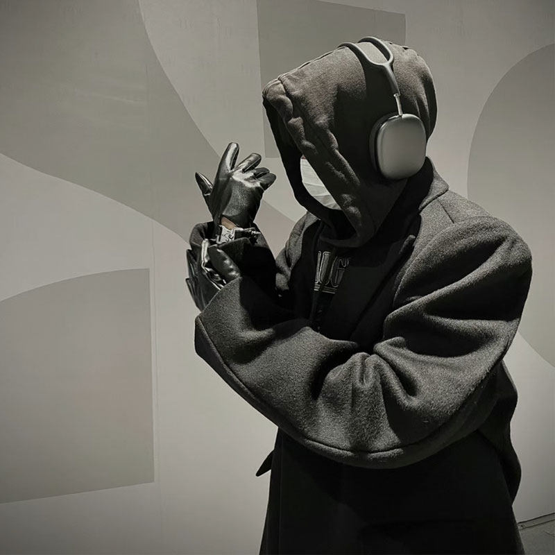 清仓 GRAILZ LEARL秋长款羊毛廓形垫肩纽扣过膝大衣 vibe风男风衣,淘宝优惠券,粉丝福利购,淘宝优惠卷