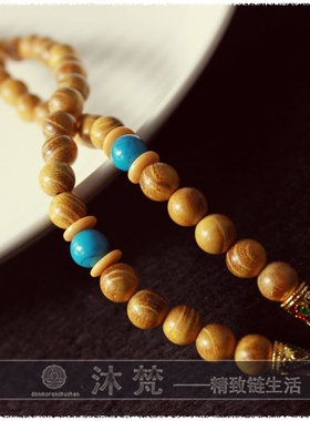 黄金樟男女款佛珠项链可定制