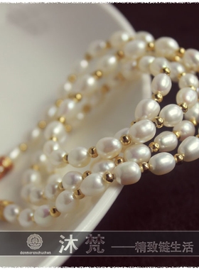 泰国蝴蝶佛牌毛衣链天然珍珠