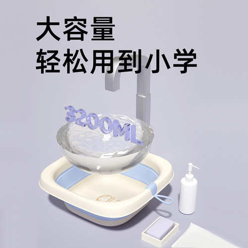 婴幼儿洗脸盆初生宝宝可折叠盆新生儿专用盆洗屁屁盆儿童家用面盆 - 图2