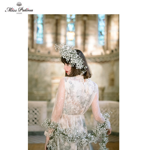 MP文艺复兴 英伦古典华丽蕾丝浪漫女神修身连衣裙可选长短款 - 图0