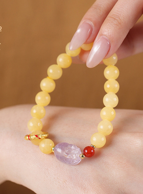 清物集米黄玉天然手串