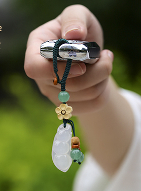 禅木匠玉髓四季福豆手机链钥匙扣