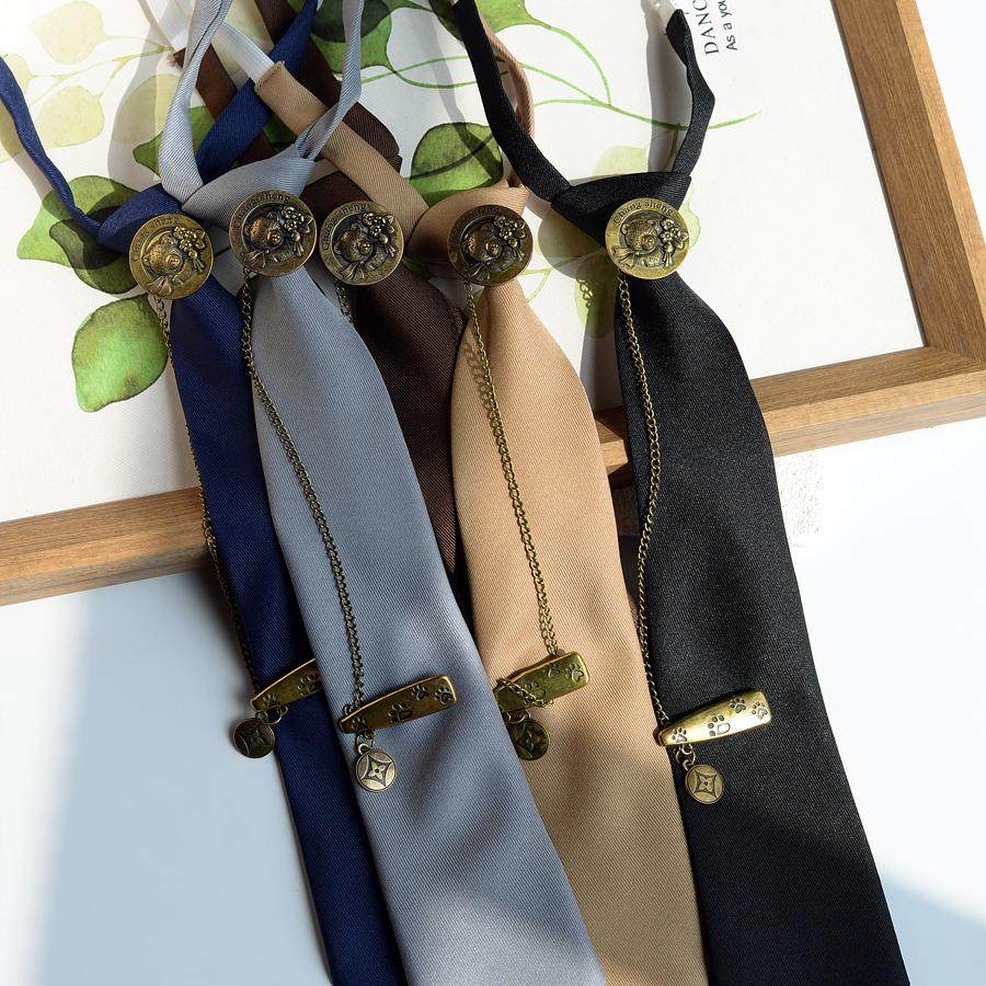 小熊挂链领带免打结短款百搭新潮领结女jk配饰小物甜美文艺男年轻,淘宝优惠券,粉丝福利购,淘宝优惠卷