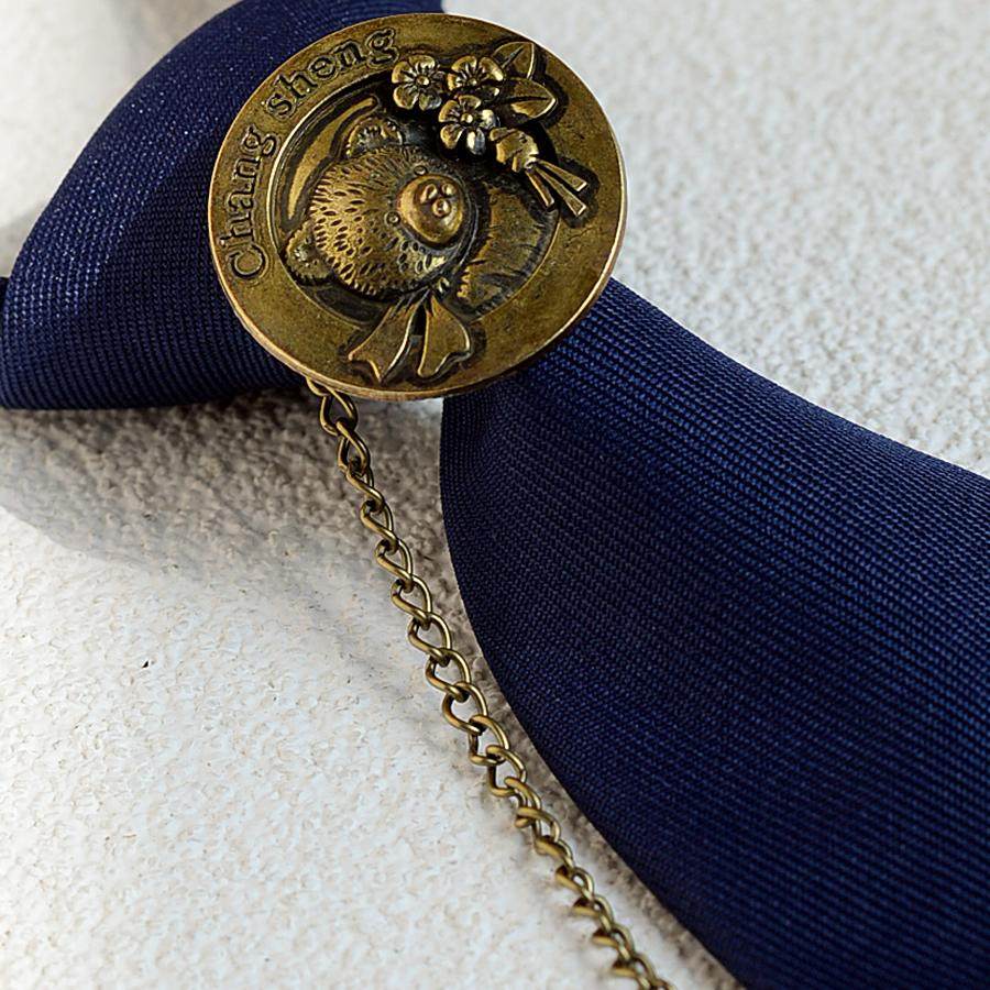 小熊挂链领带免打结短款百搭新潮领结女jk配饰小物甜美文艺男年轻,淘宝优惠券,粉丝福利购,淘宝优惠卷