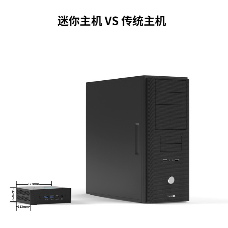 斯波兰N200迷你主机N305mini小主机n100台式电脑DAD600超小n150微型小型便携式nas准系统办公家用静音低功耗 - 图3