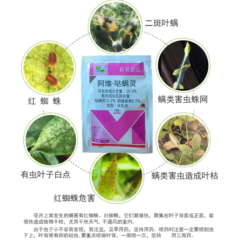 阿维菌素哒螨灵红蜘蛛专用复配药剂月季草莓柑橘螨虫锈壁虱杀虫剂 - 图3