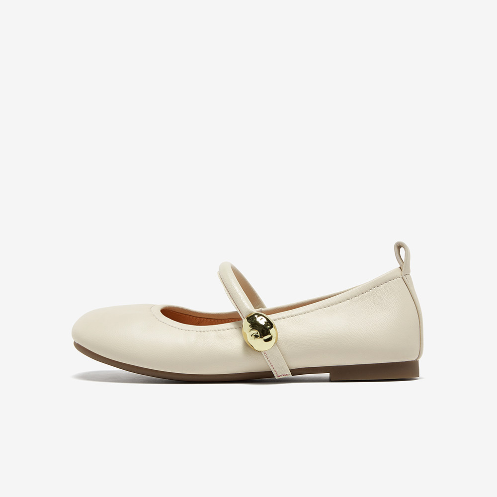 百思图2025秋季商场新款舒适羊皮玛丽珍鞋低跟女船鞋单鞋CS293CQ5 - 图1